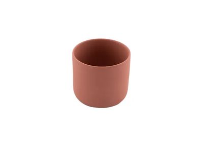 haut bougeoir/pot de fleurs en céramique vieux rose Ø 9.5cm H 8.5cm 