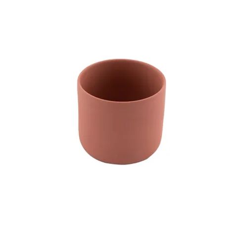 hoge kaarshouder/bloempot uit aardewerk oud roze Ø 9.5cm H 8.5cm   Point-Virgule