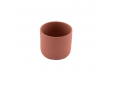 hoge kaarshouder/bloempot uit aardewerk oud roze Ø 9.5cm H 8.5cm 