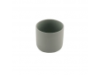 hoge kaarshouder/bloempot uit aardewerk saliegroen Ø 9.5cm H 8.5cm 