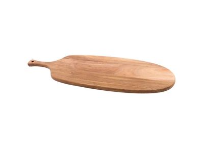 Lange serveerplank met handvat uit acaciahout 56x18x1.5cm FSC®