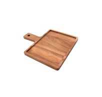 Hamburgerplank uit acaciahout met handvat 30x25cm FSC® 