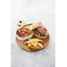 Hamburgerplank uit acaciahout met handvat rond ø 25cm FSC® 