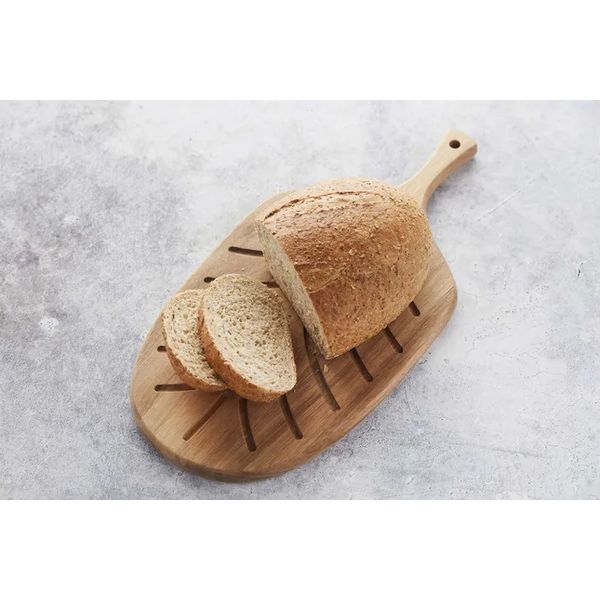 Serveerplank met handvat leaf uit acaciahout 40.5x19.7x1.5cm FSC® 