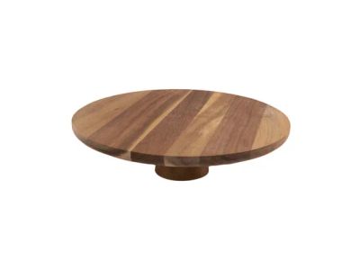 Plat à tarte sur pied en acacia ø 28cm H 75cm FSC®