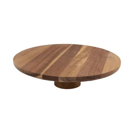 Taartschotel op voet uit acaciahout ø 28cm H 75cm FSC®