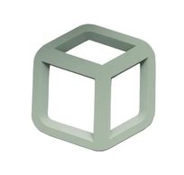 Sous-plat 3D en silicone cube vert 