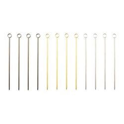 Point-Virgule set de 12 brochettes avec bague en acier inoxydable 3 couleurs 10.8x0.8x.0.8cm 