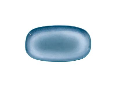 serveerschotel uit aardewerk blauw 30x21cm
