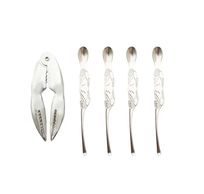 set fruits de mer 5 pcs - fourchettes et pince à homard en inox 13.5x5.3x1cm 