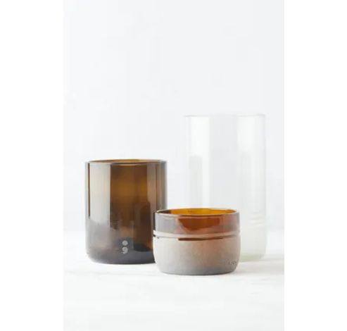 set de 4 verres en verre upcyclé transparent 400ml  Point-Virgule