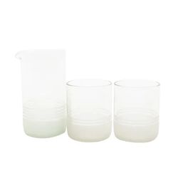 set van karaf 450 ml en 2 glazen 250ml uit upcycled glas helder 