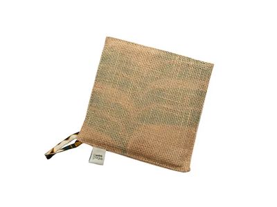 set van 2 pannenlappen uit jute 19,5x19,5cm