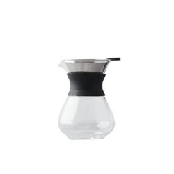 pour over koffiezetapparaat uit glas zwart 400ml 