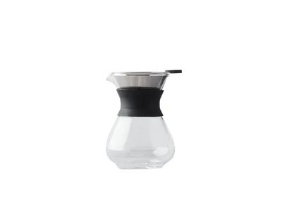 pour over koffiezetapparaat uit glas zwart 400ml