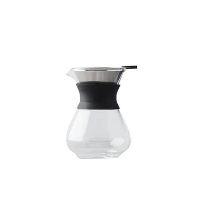 pour over cafetière en verre noir 400ml 