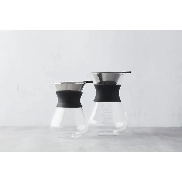 pour over koffiezetapparaat uit glas zwart 400ml 