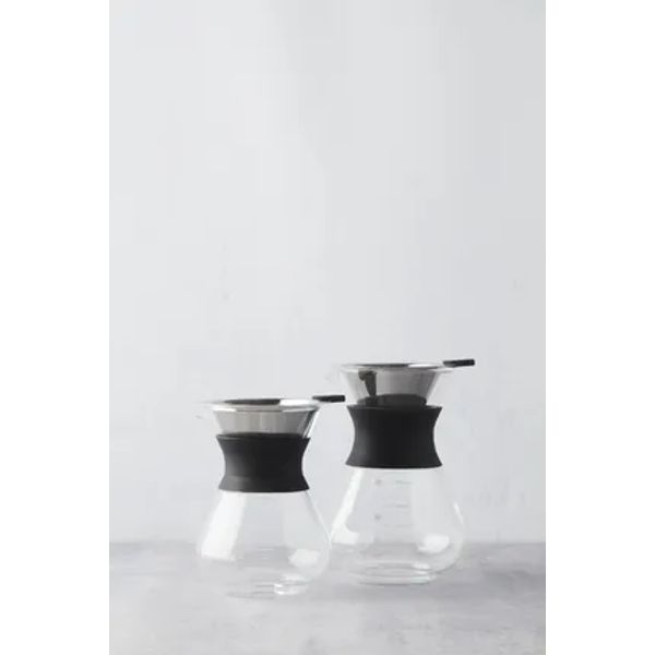 pour over koffiezetapparaat uit glas zwart 400ml 