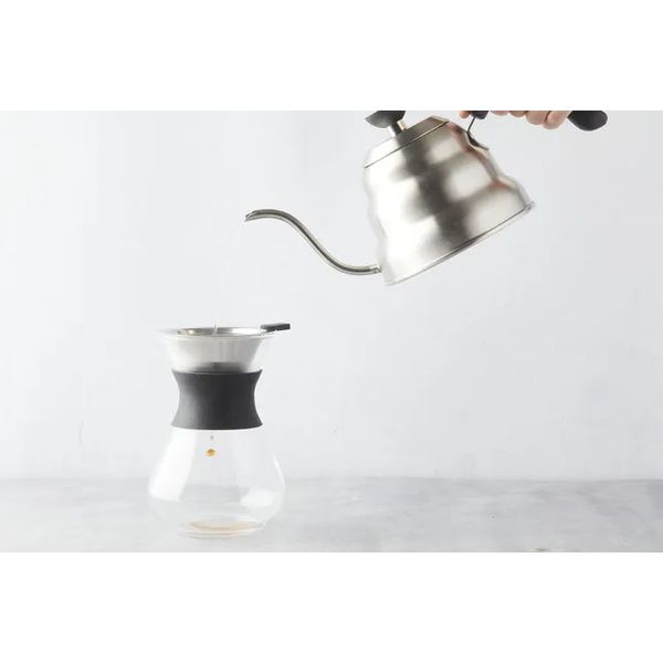 pour over koffiezetapparaat uit glas zwart 400ml 