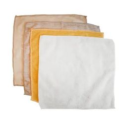 Point-Virgule set de 4 chiffons en microfibre jaune/gris 32x31cm  