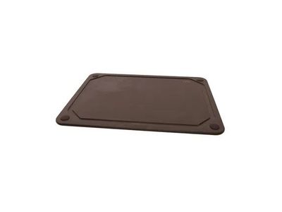 snijplank met sapgeul uit houtvezel zwart 37x27.5x0.6cm FSC MIX 