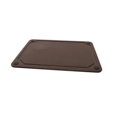 snijplank met sapgeul uit houtvezel zwart 37x27.5x0.6cm FSC MIX   Point-Virgule