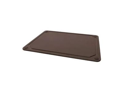 snijplank met sapgeul uit houtvezel zwart 44x32.5x0.6cm FSC MIX