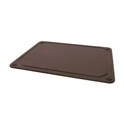 snijplank met sapgeul uit houtvezel zwart 44x32.5x0.6cm FSC MIX  Point-Virgule