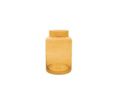 vaas uit glas geel Ø 13cm H 20cm
