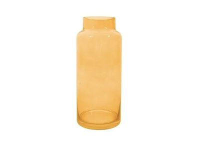 vaas uit glas geel Ø 12,50cm H 30cm