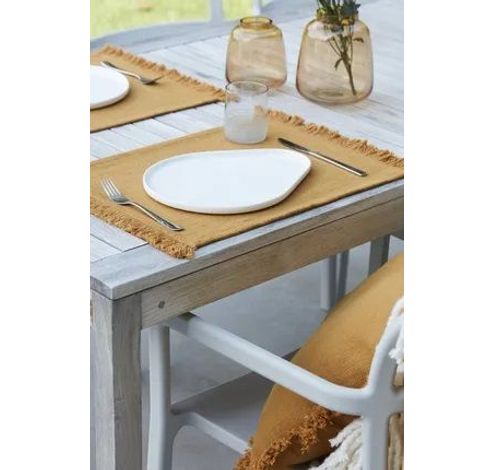 set de table en coton 100% recyclé ocre 45x35cm   Point-Virgule