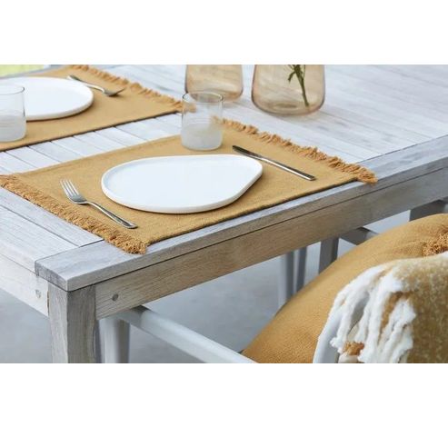 set de table en coton 100% recyclé ocre 45x35cm   Point-Virgule