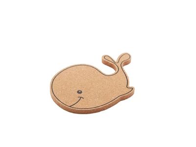 panonderzetter uit kurk walvis 16x11x0.7cm