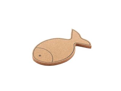 panonderzetter uit kurk vis 17x10x0.7cm