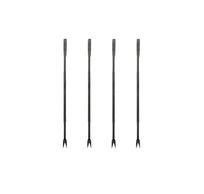 set de 4 fourchettes à homard en acier inoxydable noir 16 cm 