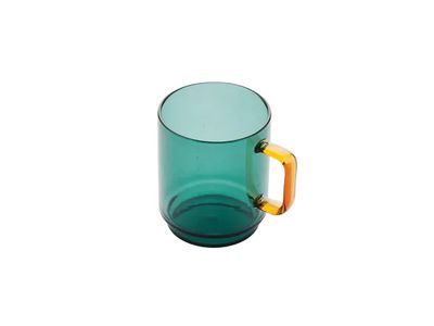 mok uit borosilicaat groen/amber  250ml 
