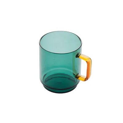 mok uit borosilicaat groen/amber  250ml (per 6st.)  Point-Virgule