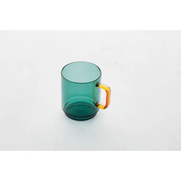 mok uit borosilicaat groen/amber  250ml (per 6st.) 