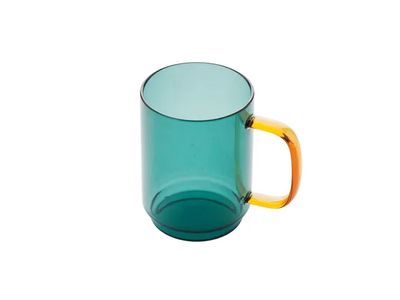 mok uit borosilicaat groen/amber  340ml 