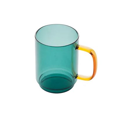 mok uit borosilicaat groen/amber  340ml (per 6st.)  Point-Virgule