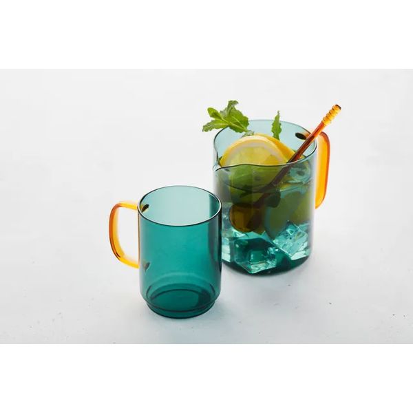 karaf uit borosilicaat groen/amber  730ml (per 6st.) 