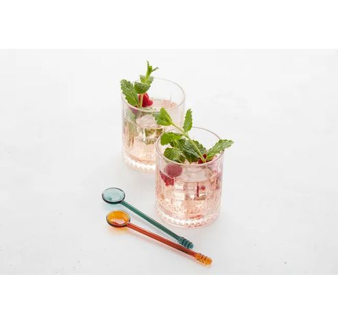 set de 4 cuillères colorées en verre borosilicate 15cm  Point-Virgule