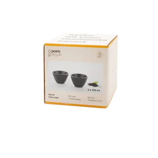 set van 2 theekopjes uit gietijzer 120ml 