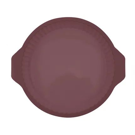 ronde geribde quichevorm uit platinum silicone ø 24cm Vintage Maroon