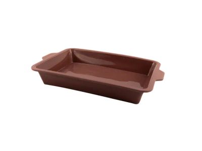 rechthoekige taartvorm uit platinum silicone 34x24x6cm Vintage Maroon