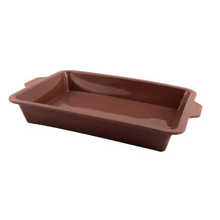 rechthoekige taartvorm uit platinum silicone 34x24x6cm Vintage Maroon