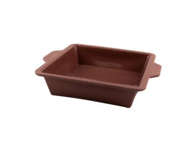 vierkante taartvorm uit platinum silicone 20x20x6cm Vintage Maroon