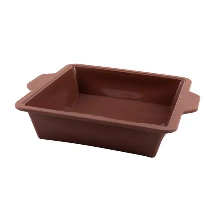 vierkante taartvorm uit platinum silicone 20x20x6cm Vintage Maroon