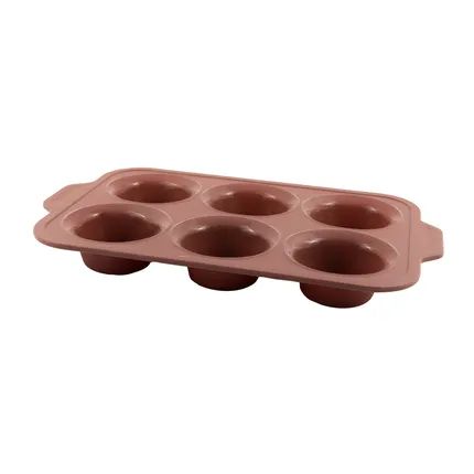 vorm voor 6 muffins uit platinum silicone 37x23x4cm Vintage Maroon