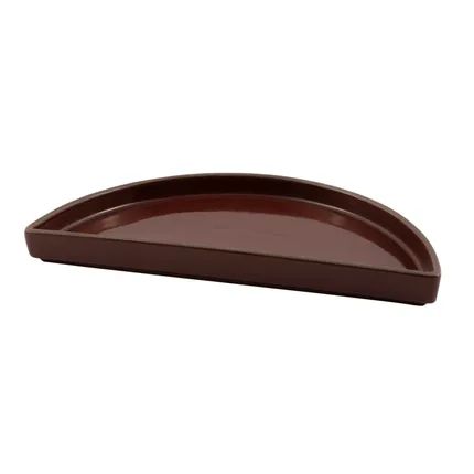 Sharing 1/2 maan tapas bord uit steengoed keramiek 26x13x2.5cm Vintage Maroon